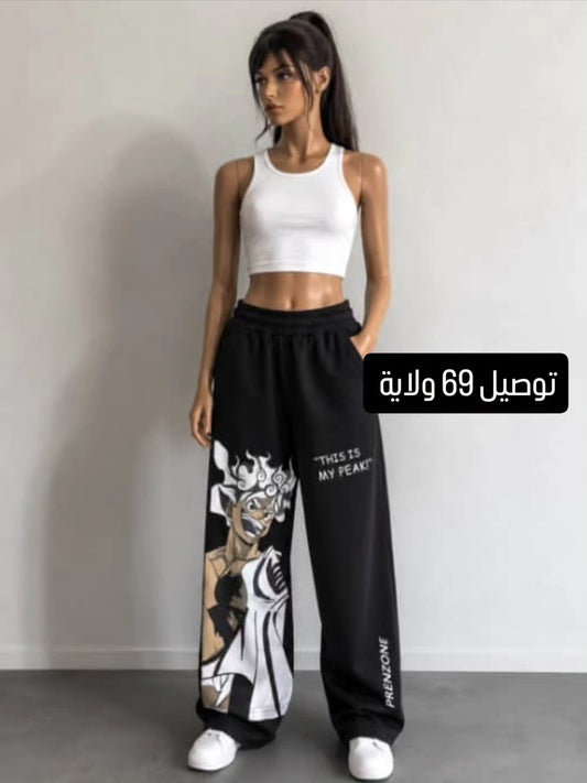 🏴☠️ Pantalon de Jogging Oversize "Gear 5" – Luffy One Piece