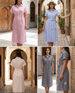 Robe Chemise Midi à Rayures – Le Chic Estival Intemporel