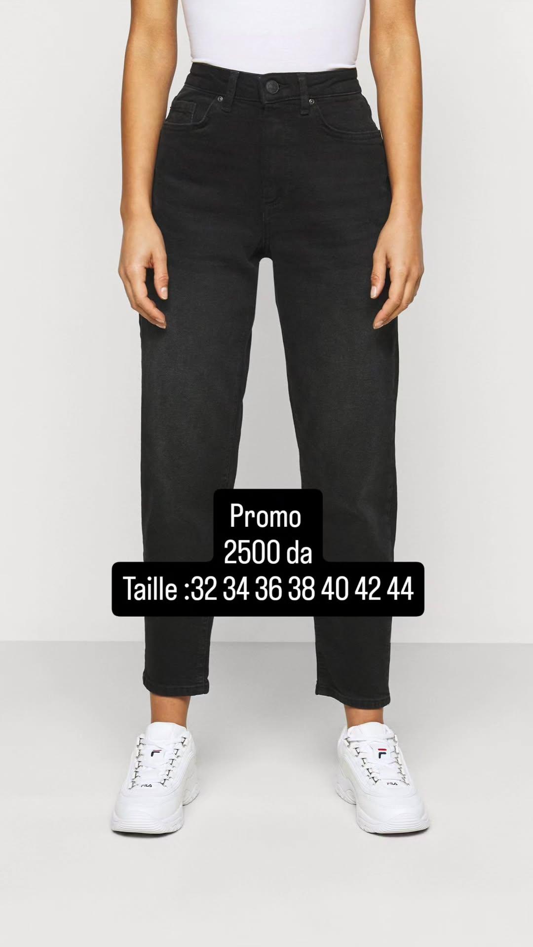 Jeans mom noir