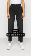Jeans mom noir