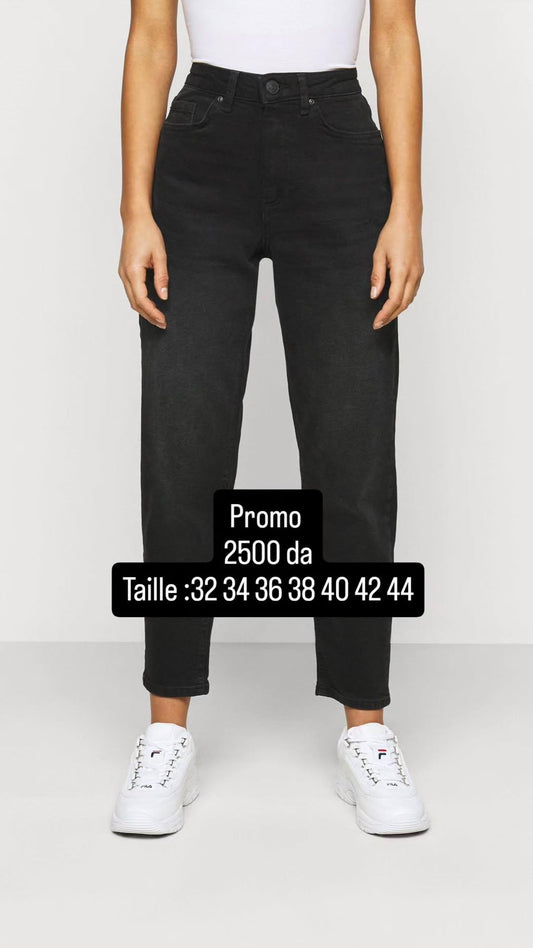 Jeans mom noir