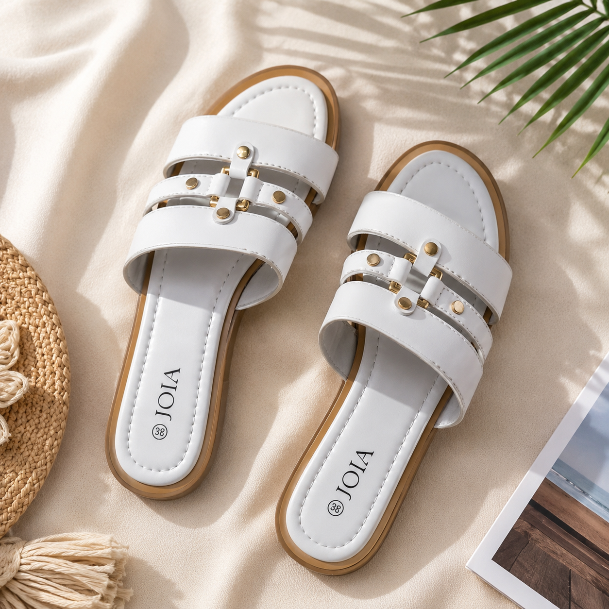Sandales Femme Élégance Dorée JOIA – Confort & Style au Quotidien