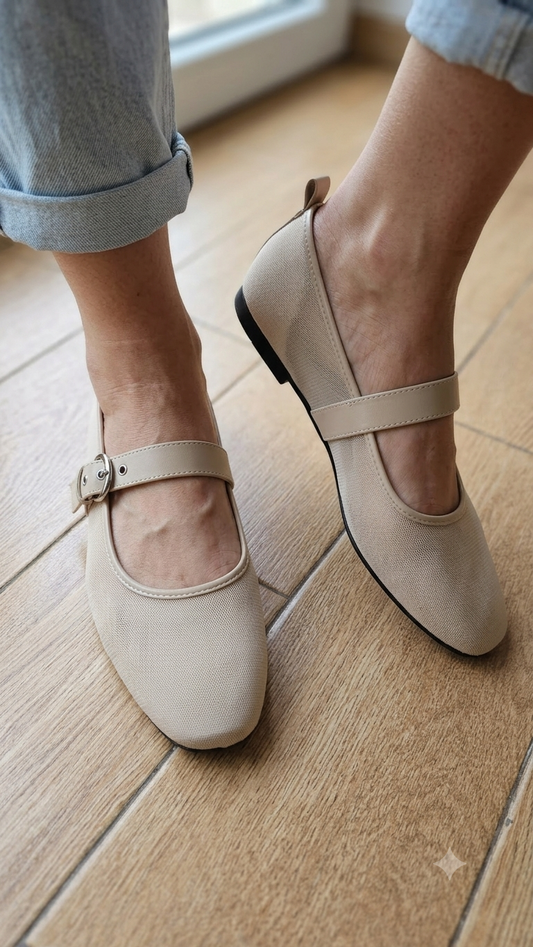 Ballerines Mary Jane en Maille Respirante – Élégance & Confort Quotidien