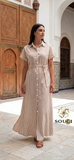 Robe Chemise Midi à Rayures – Le Chic Estival Intemporel