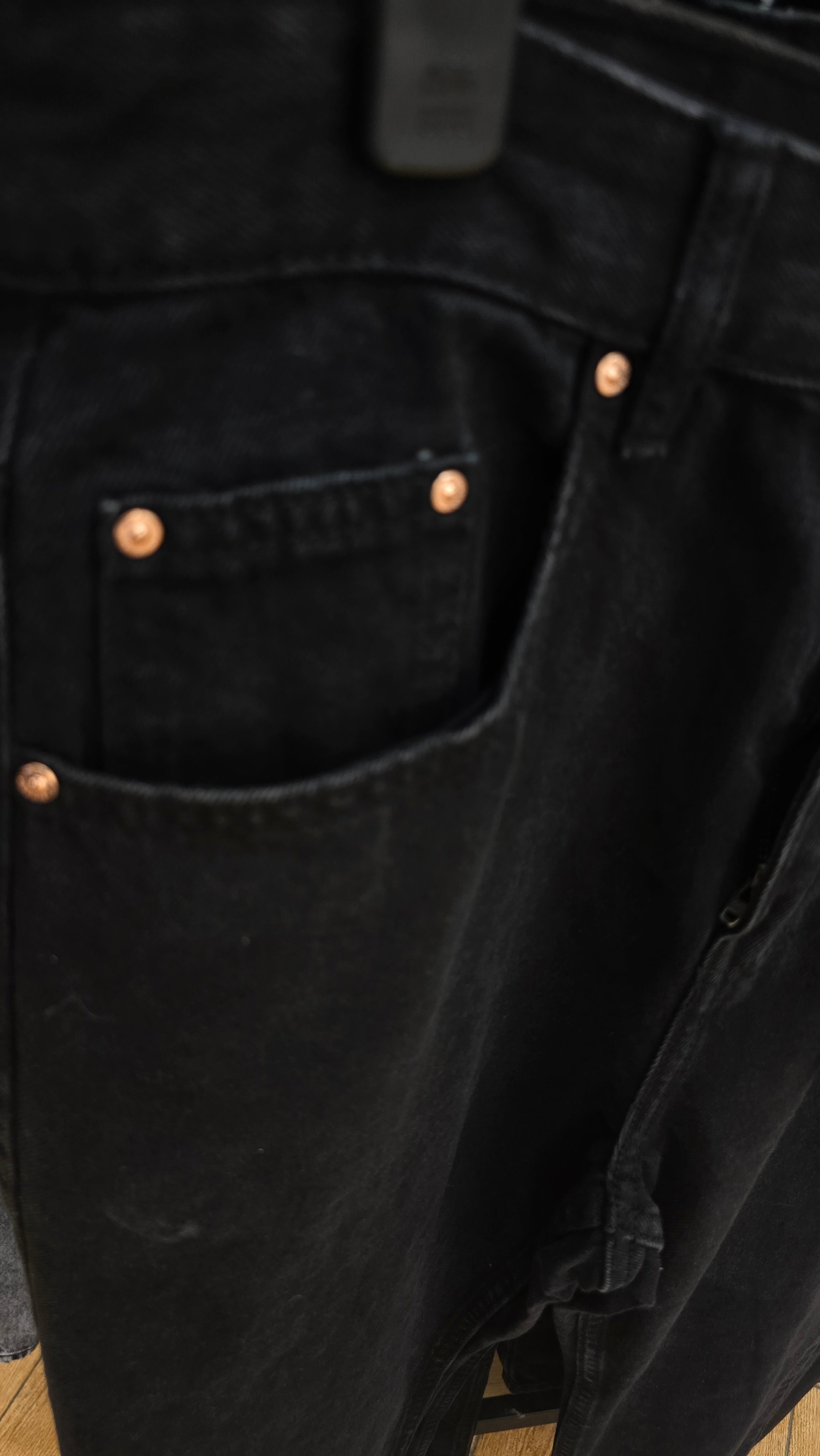 Jeans mom noir