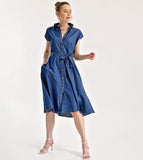 Robe en jeans midi