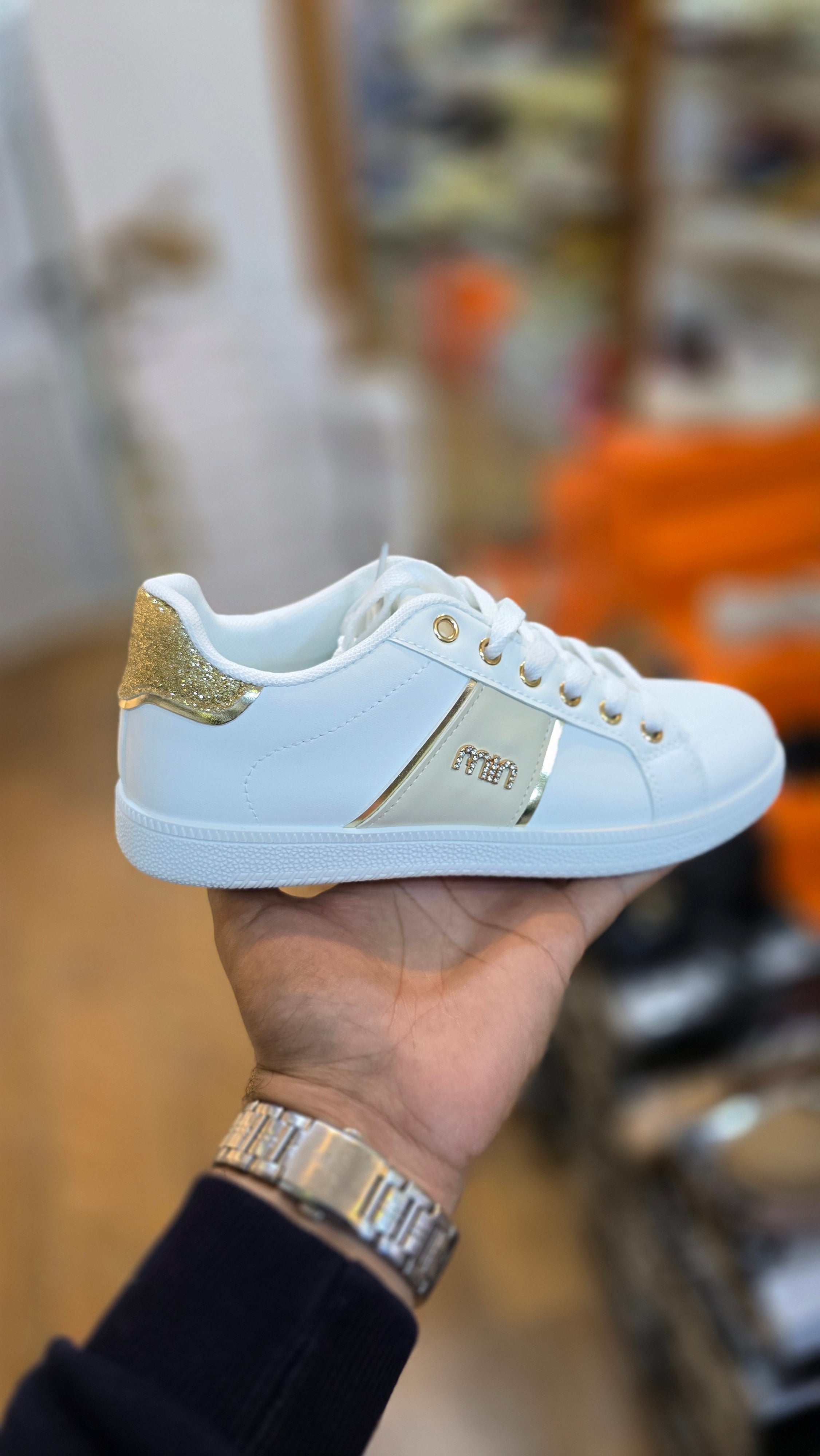 Basket Femme Blanche "MN" Élégante & Chic