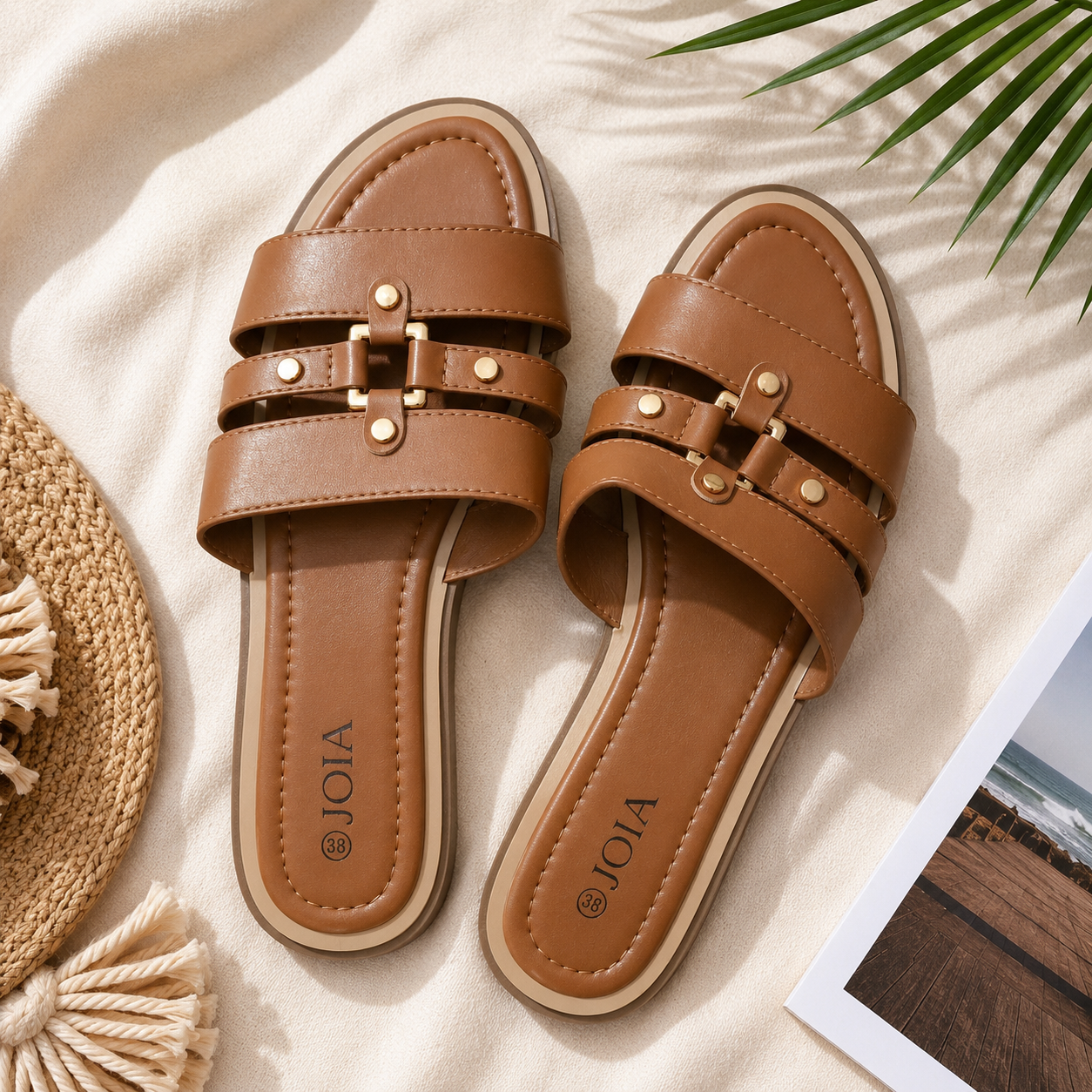 Sandales Femme Élégance Dorée JOIA – Confort & Style au Quotidien