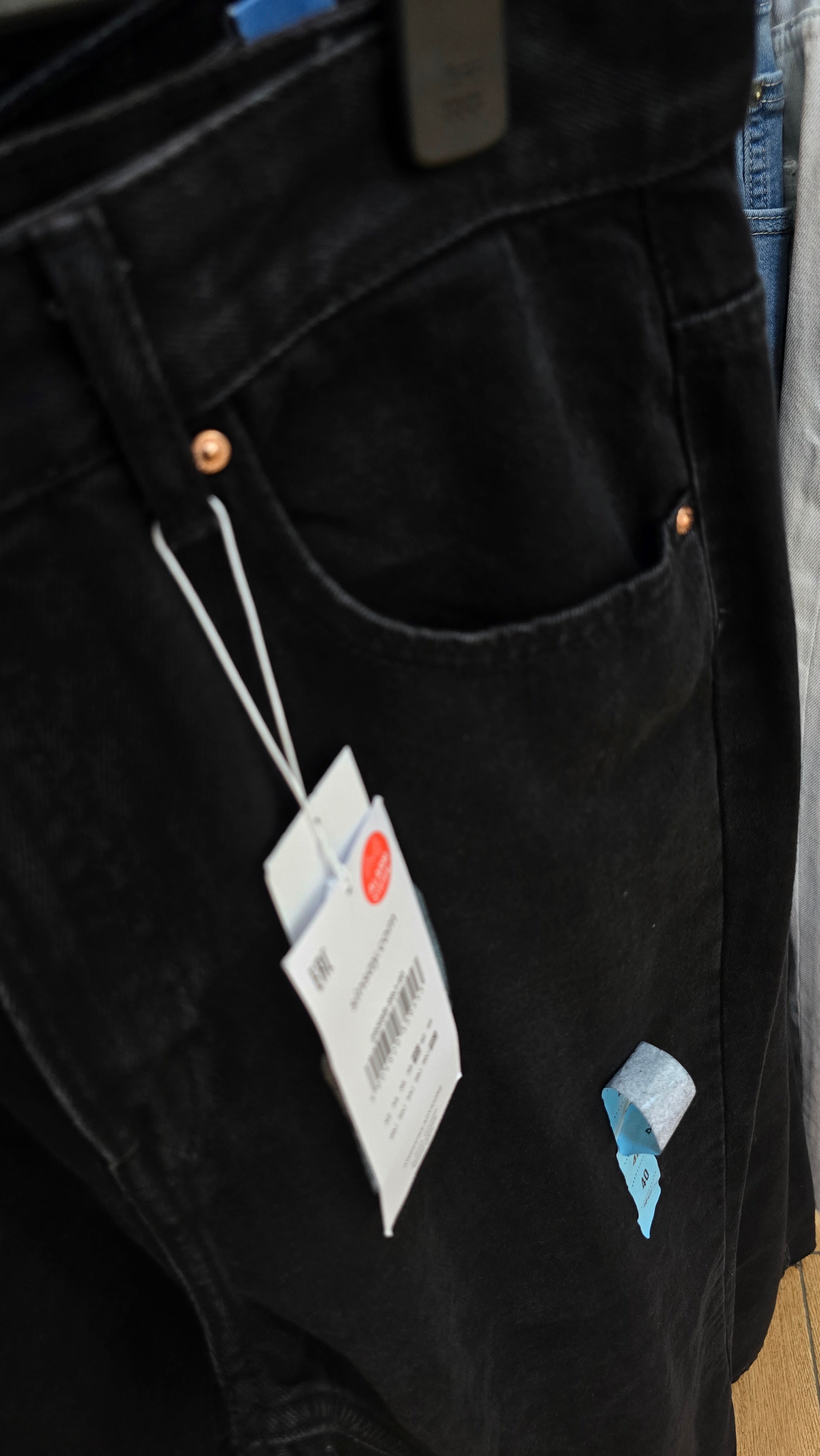 Jeans mom noir