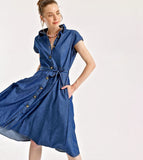 Robe en jeans midi