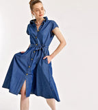 Robe en jeans midi